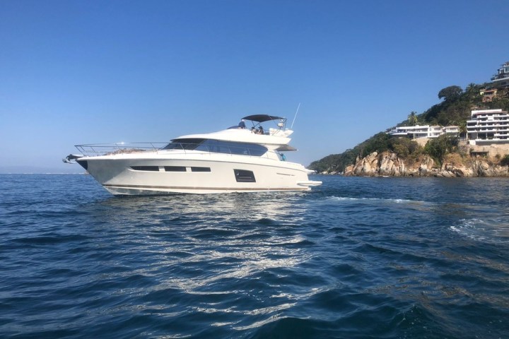 a small boat in a large body of water